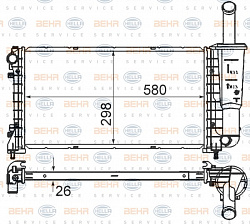 Радиатор охлаждения двигателя FIAT PUNTO (188)