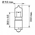 Лампа H21W 24V-21W (BAY9s)