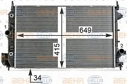 Радиатор охлаждения двигателя FIAT CROMA (194) OPEL SIGNUM,VECTRA C, SAAB 9-3 (YS3F),9-3 кабрио (YS3F),9-3 универсал