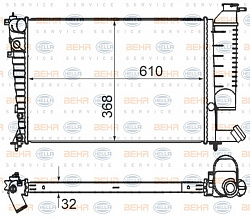 Радиатор охлаждения двигателя CITROEN XSARA (N1),XSARA Break (N2)