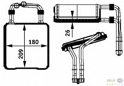 Радиатор печки MERCEDES-BENZ CLS (C219),(W211),(S211),