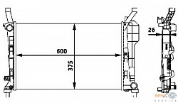 Радиатор охлаждения двигателя MERCEDES-BENZ A-CLASS (W169),B-CLASS (W245)