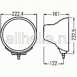 Фара дальнего света Luminator-Xenon (с лампой D2S, проводами, реле) Ref. 37,5