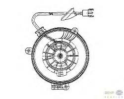 Моторчик печки MERCEDES-BENZ CABRIOLET (A124),W124