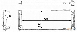 Радиатор охлаждения двигателя VW PASSAT (3A2, 35I),PASSAT Variant (3A5, 35I)
