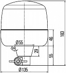 Проблесковый маячок, RotaLED жёлтый, светодиодный 10-32V на трубу