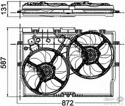 Вентилятор охлаждения двигателя FIAT DUCATO (250)