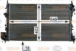 Радиатор охлаждения двигателя OPEL SIGNUM,VECTRA C, SAAB 9-3 (YS3F),9-3 кабрио (YS3F),9-3 универсал