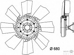 ВЕНТИЛЯТОР, ОХЛАЖДЕНИЕ ДВИГАТЕЛЯ - АВТОМОБИЛЬ КОММЕРЧ. НАЗНАЧЕНИЯ