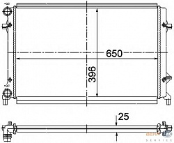 Радиатор охлаждения VW AUDI/VW/SKODA A3/GOLF 5/OCTAVIA/TOURAN/PASSAT