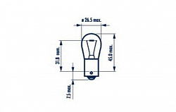 Лампа P21W 24V-21W (BA15s) (вибростойкая) HD
