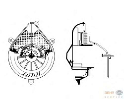Моторчик печки PEUGEOT 306 (7B, N3, N5),306 Break (7E, N3, N5),306 кабрио (7D, N3, N5),306 Хэтчбек (7A, 7C, N3, N5)