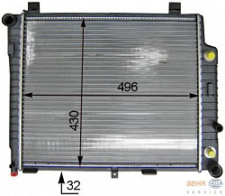 Радиатор охлаждения двигателя MERCEDES-BENZ (W202),(S202),(W210),)