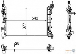 Радиатор охлаждения двигателя FIAT LINEA (323),PUNTO / GRANDE PUNTO (199)