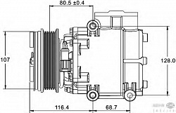 Компрессор кондиционера 12V