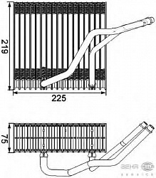 Испаритель кондиционера, без клапана экспансии AUDI A3 (8L1),TT (8N3),TT Roadster (8N9) SEAT LEON (1M1),TOLEDO II (1M2) SKODA OCTAVIA (1U2),OCTAVIA (1Z3),OCTAVIA Combi (1U5),OCTAVIA Combi (1Z5) VW BORA (1J2),BORA универсал (1J6),GOLF IV (1J1)