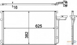 Конденсатор, кондиционер, без осушителя VOLVO C30,C70 II кабрио,S40 II (MS),V50 (MW)