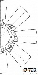 Крыльчатка вентилятора, охлаждение двигателя DAF 95 XF,XF 95