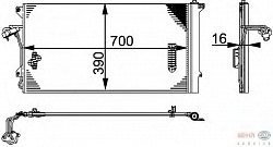 Радиатор кондиционера VW/AUDI/PORSHCE TOUAREG/Q7/CAYENNE