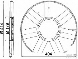 Крыльчатка вентилятора, охлаждение двигателя BMW (E30),(E36),3 (E46),(E36) Compact,3 Touring (E30),3 Touring (E36),3 Touring (E46),5 (E34),(E39),5 Touring (E34),(E39) Touring,(E38),X5 (E53)