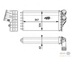 Радиатор печки CITROEN C4 I (LC_),C4 Picasso I (UD_),C4 купе (LA_) PEUGEOT 307 (3A/C),307 Break (3E),307 CC (3B),307 SW (3H)