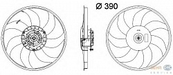 Вентилятор охлаждения двигателя OPEL MERIVA B