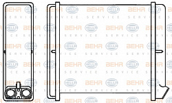 Радиатор печки OPEL CALIBRA A (85_),VECTRA A (86_, 87_),VECTRA A Хэтчбек (88_, 89_)