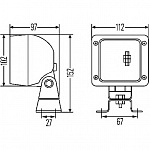 External FF Фара рабочего освещения (H3) Heavy Duty с разьемом AMP и заглушкой