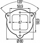 D67мм Переходник для установки  2SB 009.. Вместе с 8RA 009 001-..