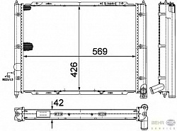 Радиатор охлаждения двигателя VW TRANSPORTER III бортовой,TRANSPORTER III автобус,TRANSPORTER III фургон