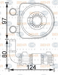 Масляный радиатор CITROEN BERLINGO,C15 (VD-_),C4 I (LC_),XSARA (N0,N1,N2), XSARA PICASSO (N68), PEUGEOT 206 CC (2D),206 SW (2E/K),206 Хэтчбек (2A/C),306 (7B, N3, N5)