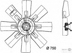 Вентилятор охлаждения двигателя VOLVO FH 16,FL 12