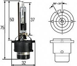 Лампа D2R 85V-35W (P32d-3)