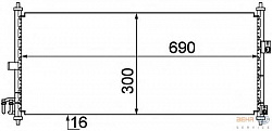 Конденсатор, кондиционер, с осушителем NISSAN ALMERA II (N16),ALMERA II Hatchback (N16),PRIMERA (P12),PRIMERA Hatchback (P12)