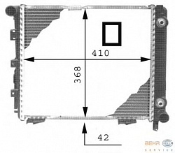 Радиатор охлаждения двигателя MERCEDES-BENZ 190 (W201),COUPE (C124),KOMBI универсал (S124),седан (W124)