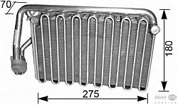 Испаритель кондиционера OPEL ASTRA F (56_, 57_),ASTRA F Van (55_),ASTRA F кабрио (53_B),ASTRA F (51_-59_),CALIBRA A (85_),VECTRA A (86_, 87_),VECTRA A Хэтчбек (88_, 89_)