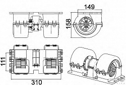 Моторчик печки DAF 75 CF,85 CF,CF 65,CF 75,CF 85