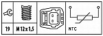 Датчик температуры охлаждающей жидкости, с кабелем VOLVO C70 I кабрио,C70 I купе,S40 I (VS),S60,S70 (LS),S80 I (TS, XY),V40 универсал (VW),V70 I (LV),V70 II (SW),XC70 CROSS COUNTRY