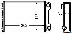 Радиатор печки FIAT PUNTO (188),PUNTO Van (188AX)