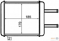 Радиатор печки KIA CARNIVAL I (UP)