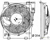 Вентилятор кондиционера OPEL CORSA C