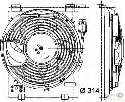 Вентилятор кондиционера OPEL CORSA C