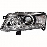 Фара Audi A6 (4F2,4F5)/Allroad (4FH) 10/08-> Би-Ксенон (D3S/H8 с LED дневным диодным ходовым огнем) левая