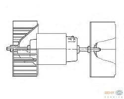 Мотор отопителя MB W463