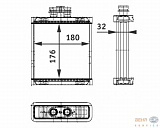 Радиатор печки AUDI A1 (8X1),A1 Sportback (8XA) SEAT CORDOBA (6L2),IBIZA IV (6L1) SKODA FABIA (6Y2),FABIA Combi (6Y5),FABIA Praktik,FABIA седан (6Y3),ROOMSTER (5J) VW FOX (5Z1, 5Z3),POLO (9N_),