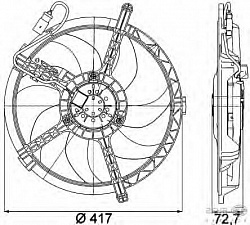 Вентилятор охлаждения двигателя MINI (R50, R53),MINI (R56),MINI CLUBMAN (R55),MINI COUNTRYMAN (R60),MINI PACEMAN (R61),MINI кабрио (R57),MINI купе (R58)