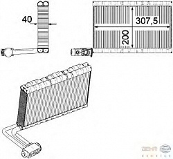 Испаритель кондиционера, с расширительным клапаном DAF LF 45,LF 55 RENAULT TRUCKS Kerax,Midlum,Premium 2