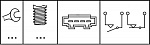 Выключатель стоп-сигнала AUDI A2 (8Z0),A3 (8L1),TT (8N3),TT Roadster (8N9) PORSCHE CAYENNE (955) SEAT ALHAMBRA (7V8, 7V9),INCA (6K9),LEON (1M1),TOLEDO II (1M2) SKODA OCTAVIA (1U2/1U5), VW BORA (1J2),BORA универсал (1J6)