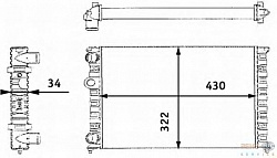 Радиатор охлаждения двигателя VW GOLF III (1H1),GOLF III Variant (1H5),VENTO (1H2)