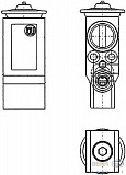 Расширительный клапан кондиционера CITROEN C4 Grand Picasso I (UA_),C4 I (LC_),C4 Picasso I (UD_),C4 купе (LA_) PEUGEOT 307 (3A/C),307 Break (3E),307 CC (3B),307 SW (3H)